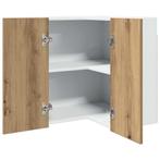 vidaXL Hanghoekkast Lyon 57x57x60 cm bewerkt hout artisanaal, Huis en Inrichting, Keuken | Keukenelementen, Verzenden, Nieuw, Bruin