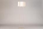 Rietveld Vloerlampen - Creme, Beige, Zand - Stof, Metaal, Huis en Inrichting, Lampen | Vloerlampen, Verzenden, Nieuw