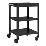 Trolley Bolognano serveerwagen met wielen zwart casa.pro, Verzenden, Nieuw
