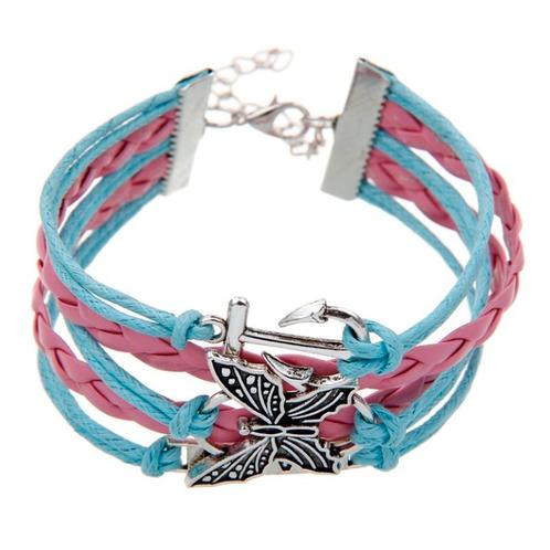 Fako Bijoux® - Multi Armband - Anker Vlinder Love -, Sieraden, Tassen en Uiterlijk, Armbanden, Verzenden