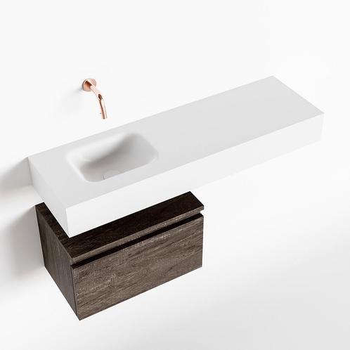MONDIAZ ANDOR 50cm toiletmeubel dark brown. LEX 100cm, Doe-het-zelf en Verbouw, Sanitair, Bad, Nieuw, Ophalen of Verzenden
