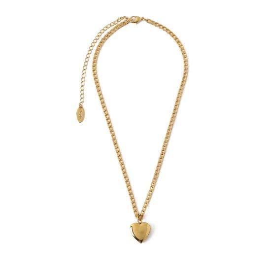 Orelia ketting kort met hart medaillon goudkleurig, Sieraden, Tassen en Uiterlijk, Kettingen, Verzenden