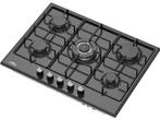 Everglades - Gas Kookplaat - Zwart, Verzenden, Nieuw, Gas, 5 kookzones of meer