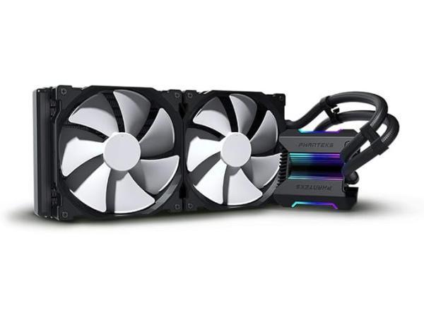 Veiling - Phanteks Glacier One 280MP D-RGB CPU Cooler – Zw, Computers en Software, Computerkoelers, Gebruikt