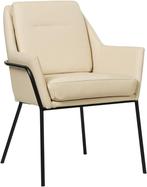 Crème leren industriële design eetkamerstoel - Toledo Leer B, Nieuw, Leer, Ophalen of Verzenden, Eén