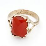 Ring - 14 karaat Geel goud - Carneool, Nieuw