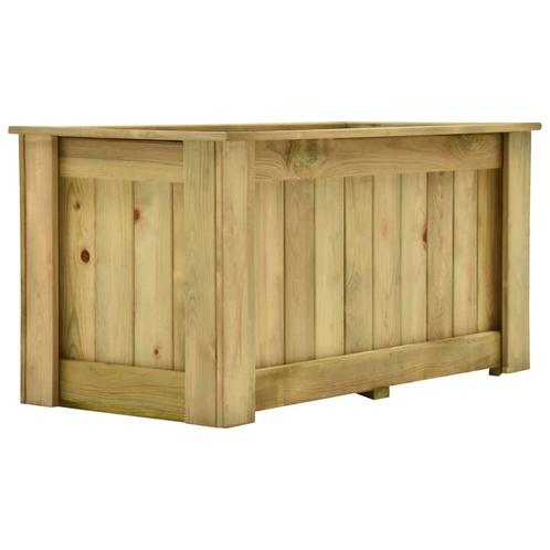 vidaXL Plantenbak verhoogd 100x50x50 cm geïmpregneerd, Tuin en Terras, Bloembakken en Plantenbakken, 100 cm of meer, Nieuw, Hout