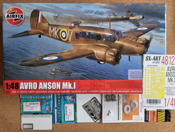 Airfix A09191 Avro Anson Mk.I 1:48 + 4 opties, Hobby en Vrije tijd, Modelbouw | Vliegtuigen en Helikopters, Verzenden