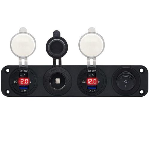 ProRide 12V USB Autolader 2 Poorten - Schakelaar en 12V, Doe-het-zelf en Verbouw, Elektra en Kabels, Nieuw, Verzenden