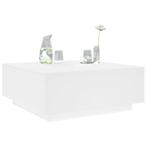 vidaXL Salontafel 100x100x40 cm bewerkt hout wit, Verzenden, Nieuw, Overige houtsoorten, 100 tot 150 cm