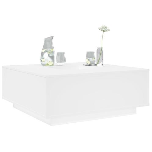 vidaXL Salontafel 100x100x40 cm bewerkt hout wit, Huis en Inrichting, Tafels | Salontafels, 100 tot 150 cm, Nieuw, Overige houtsoorten