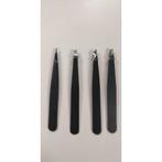 Benson 4-delige pincet set - veelzijdig - zwart - 9 cm, Ophalen of Verzenden, Nieuw