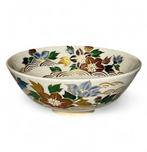 Kyo-yaki () kleurige Tessen-mon  platte theekop -, Antiek en Kunst