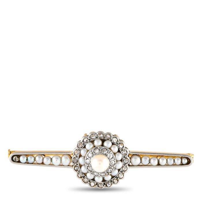 Broche - 14 karaat Geel goud, Sieraden, Tassen en Uiterlijk, Antieke sieraden