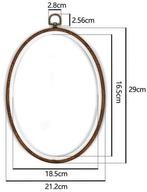 Brocante houten borduurring ovaal met stelschroef 22x29 cm, Hobby en Vrije tijd, Knutselen, Ophalen of Verzenden, Nieuw