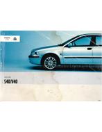 2002 VOLVO S40 | V40 INSTRUCTIEBOEKJE NEDERLANDS, Auto diversen, Handleidingen en Instructieboekjes