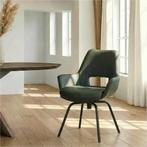 Leren draaibare eetkamerstoel Zippy - Toledo Verde, Overige kleuren, Bohemian, Eigentijds, Industrieel, Modern, Scandinavisch