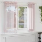 vidaXL Gordijnen voile met doorvoertules 2 st 140x140 cm, Verzenden, Nieuw