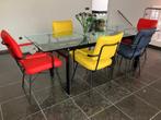 Set van 6 leren eetkamerstoelen - verschillende kleuren leer, Huis en Inrichting, Overige kleuren, Nieuw, Ophalen of Verzenden