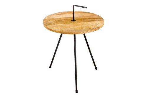 Side table SIMPLY CLEVER 60cm naturel mango hout carrying, Huis en Inrichting, Tafels | Sidetables, Ophalen of Verzenden