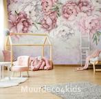 Bloemen behang Aquarel Pioenrozen fotobehang | Muurdeco4kids, Huis en Inrichting, Stoffering | Behang, Ophalen of Verzenden