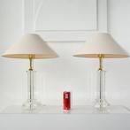 Tafellamp (2) - Glas, Kristal, Messing, Een prachtige set, Huis en Inrichting, Nieuw