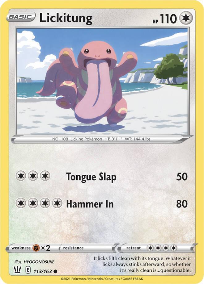 Lickitung 113/163 Battle Styles, Hobby en Vrije tijd, Verzamelkaartspellen | Pokémon, Losse kaart, Nieuw, Foil, Ophalen of Verzenden