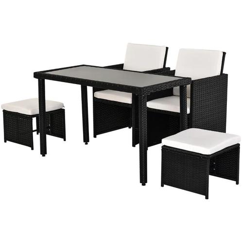 TRUUSK Polyrotan Zitgroep, Eetgroep, Tuinset, 11 Stuks Met K, Tuin en Terras, Tuinsets en Loungesets, Nieuw, Verzenden