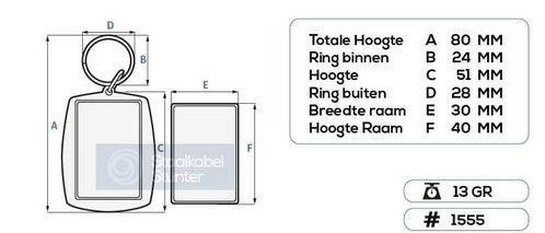 Plexiglas sleutelhanger, Doe-het-zelf en Verbouw, IJzerwaren en Bevestigingsmiddelen, Verzenden