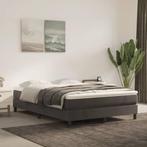 vidaXL Boxspring bed 140x200 cm fluweel donkergrijs, Huis en Inrichting, Slaapkamer | Bedden, Verzenden, 140 cm, 200 cm, Nieuw