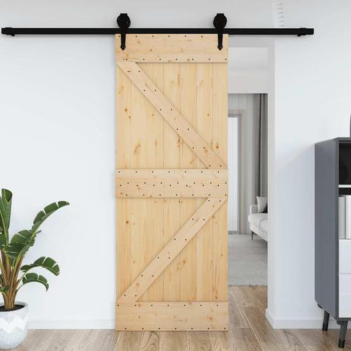 vidaXL Deur NARVIK 95x210 cm massief grenenhout, Doe-het-zelf en Verbouw, Deuren en Horren, Nieuw, Verzenden