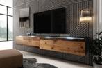 TV-Meubel Dixon Old wood antraciet 180 cm tv kast Led, Huis en Inrichting, Kasten | Televisiemeubels, Overige materialen, Verzenden