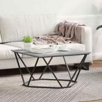 vidaXL Salontafel 80x80x45 cm bewerkt hout grijs sonoma, Huis en Inrichting, 50 tot 100 cm, Verzenden, Nieuw, 50 tot 100 cm