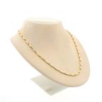Massief gouden staafjes collier | 46 cm, Sieraden, Tassen en Uiterlijk, Kettingen, Ophalen of Verzenden, Gebruikt, Overige kleuren