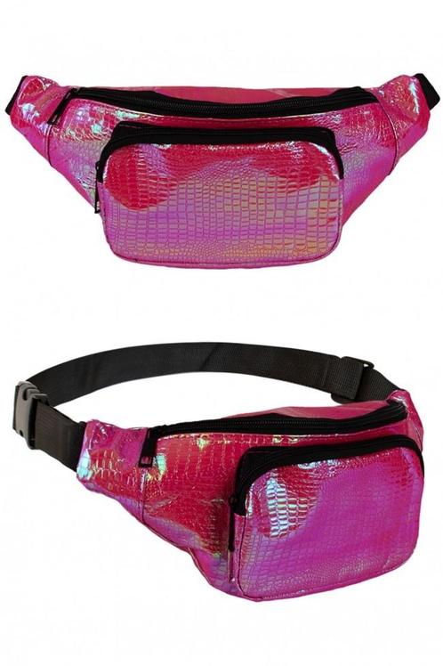 Heuptasje Slangeleer Print Fuchsia, Hobby en Vrije tijd, Feestartikelen, Nieuw, Verzenden