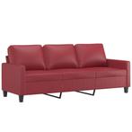 Wijnrode Design Bank - 3 Zits - Tweedekansje - Mis m niet!, Huis en Inrichting, Banken | Bankstellen, Minder dan 75 cm, 150 tot 200 cm