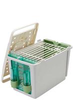 Kunststof transportkooi met dubbele sifon - crème blauw, Verzenden, Nieuw