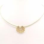 Ketting met hanger - 18 karaat Geel goud - 0.06ct. tw.