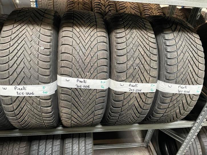 205-55-16 Pirelli Winterbanden 5.5mm Incl Montage 205 55 16, Auto-onderdelen, Banden en Velgen, 16 inch, Winterbanden, 205 mm