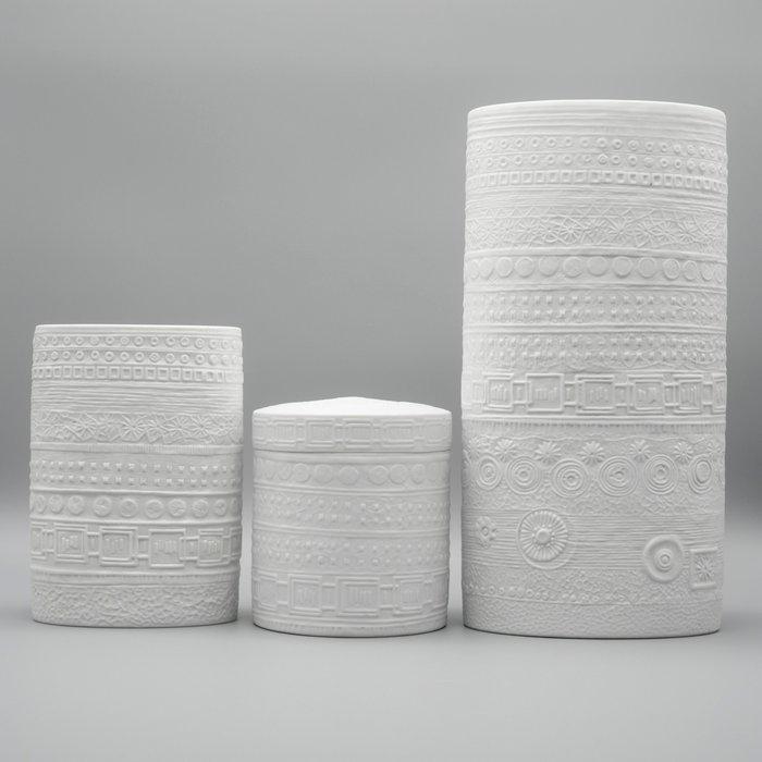 Rosenthal - Martin Freyer - Vaas (3) - Op Art Relief ETHNO, Antiek en Kunst, Antiek | Glas en Kristal