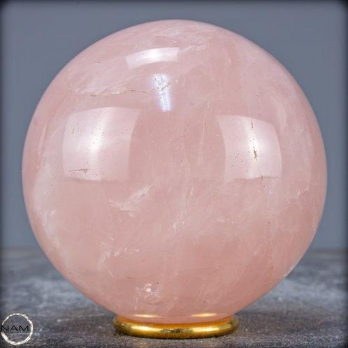 Natuurlijke Rozenkwarts Bol uit Brazilië- 1188.08 g, Verzamelen, Mineralen en Fossielen