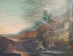 Italiaanse school (XVIII) - Paesaggio con viandanti, Antiek en Kunst, Kunst | Schilderijen | Klassiek
