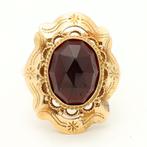Ring - 14 karaat Geel goud Granaat, Sieraden, Tassen en Uiterlijk, Ringen, Nieuw