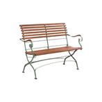 Tuinbank Teak – metaal en hout – robuuste buitenbank, Ophalen of Verzenden, Nieuw