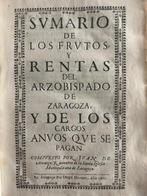 Juan Arruego - Sumario de los frutos y rentas del