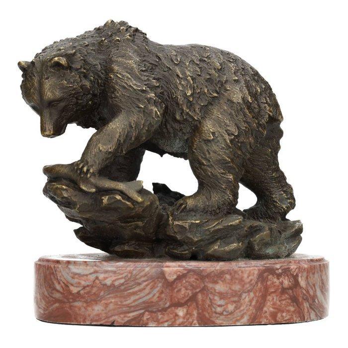 Beeldje - Bear - Brons, Marmer, Antiek en Kunst, Kunst | Designobjecten