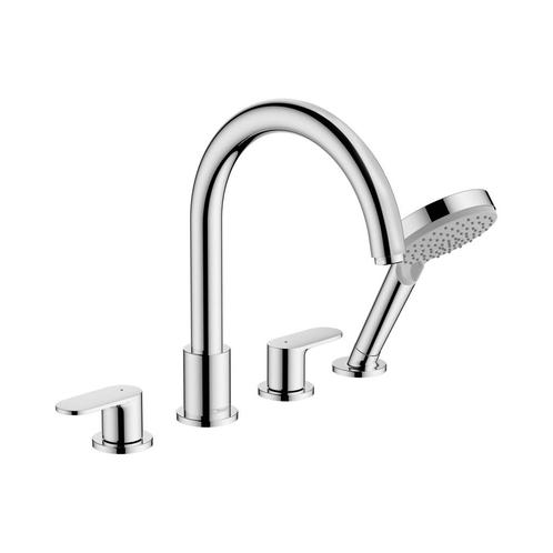Badrandmengkraan HansGrohe Vernis Blend 4-gats Chroom, Doe-het-zelf en Verbouw, Sanitair, Kraan, Nieuw, Chroom, Ophalen of Verzenden