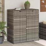 vidaXL Tuinkast 105x55x113 cm poly rattan grijs, Verzenden, Nieuw