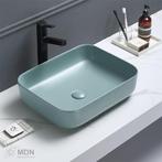Gekleurde rechte waskom mat mint groen, Huis en Inrichting, Badkamer | Badkamermeubels, Verzenden, Nieuw