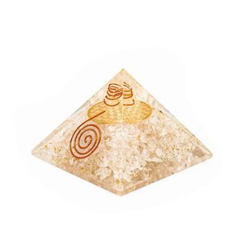 Orgonite Piramide Bergkristal - Flower of Life - (70 mm) beschikbaar voor biedingen